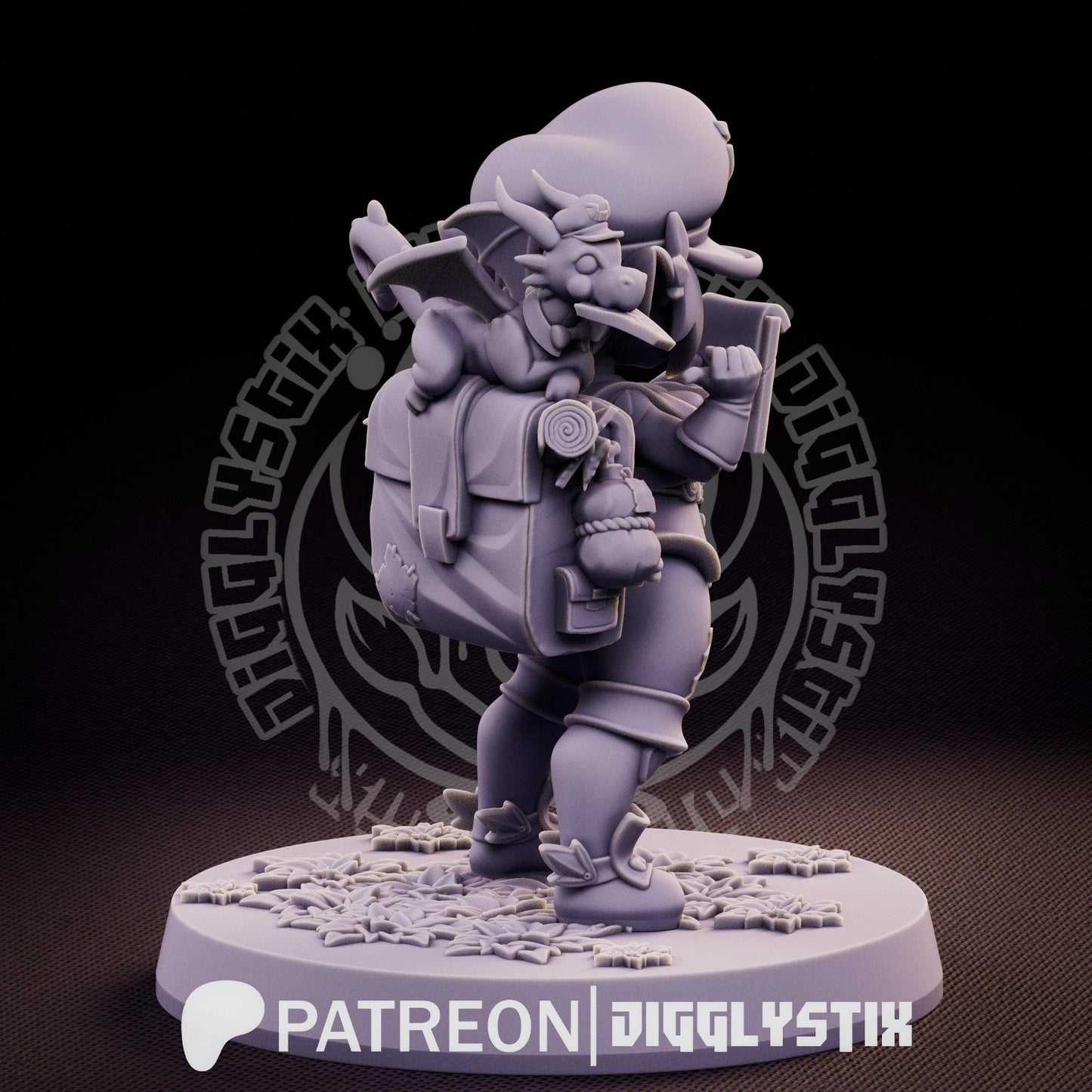 Goblin Mail Carrier Pin Up Statue & Miniature | UNPAINTED | Jigglystix Pin-Up Factory
