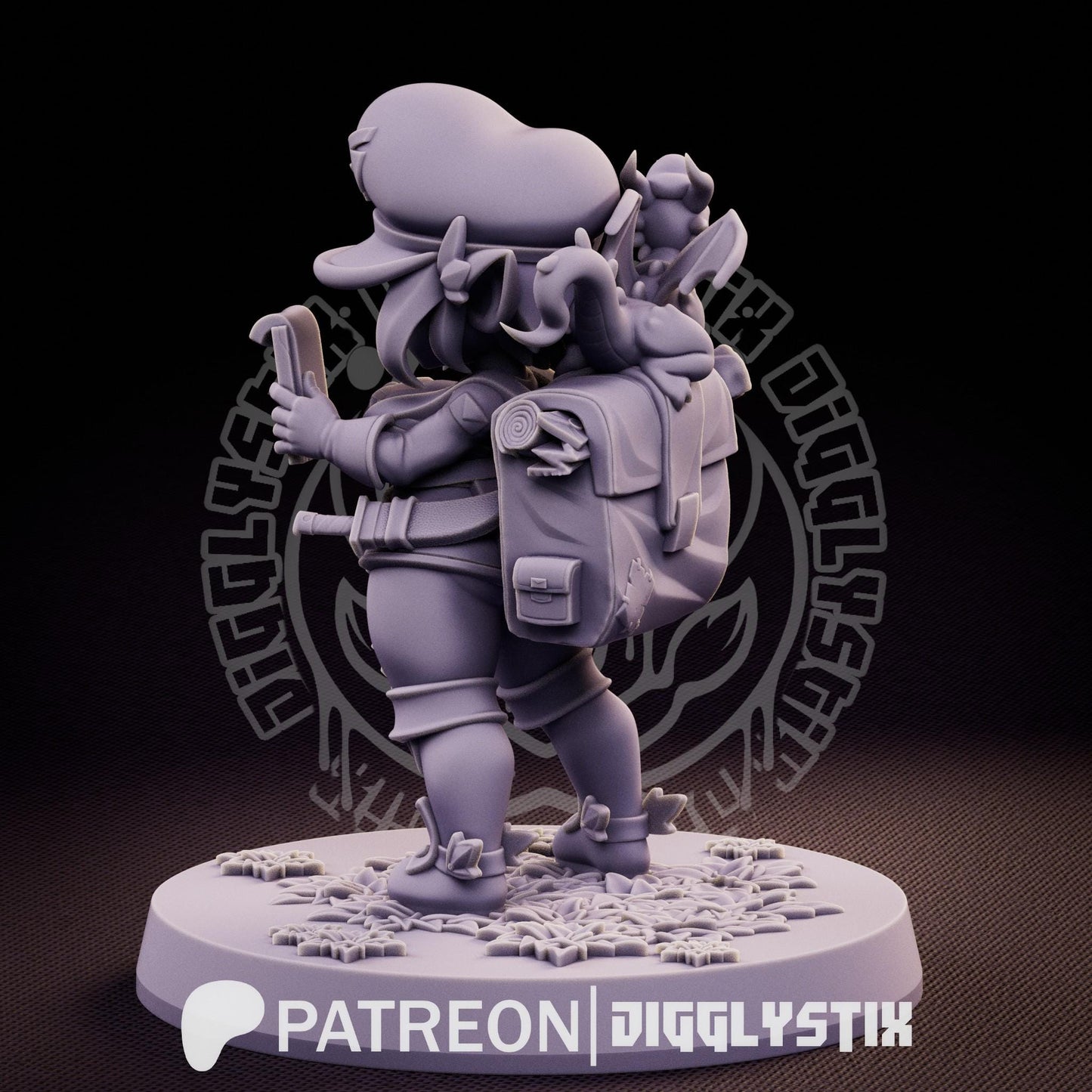 Goblin Mail Carrier Pin Up Statue & Miniature | UNPAINTED | Jigglystix Pin-Up Factory