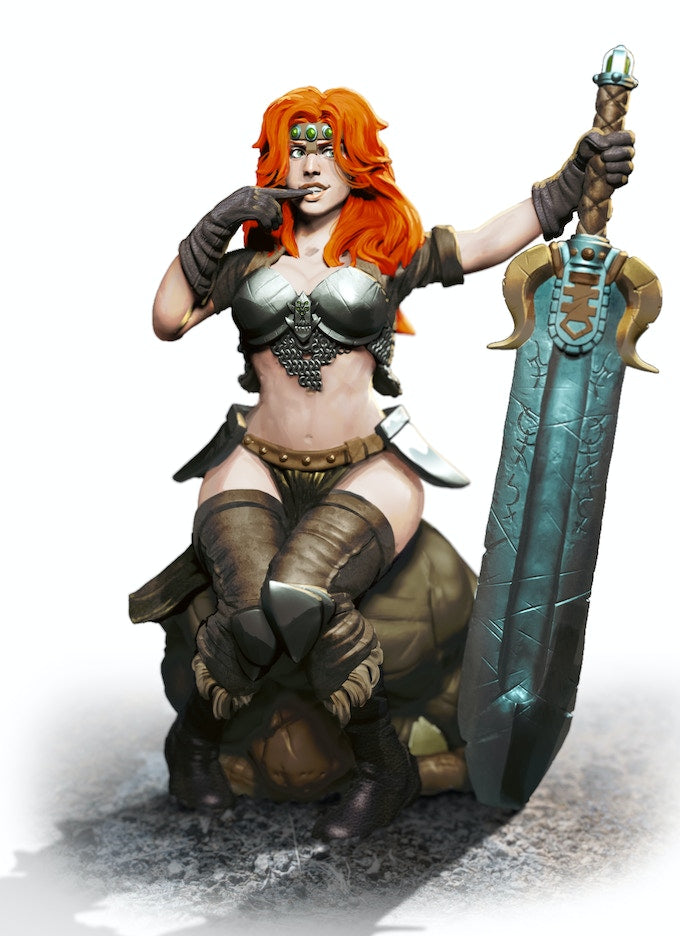 Beatrix the Barbarian Pin Up Statue & Miniature | TytanTroll Miniatures