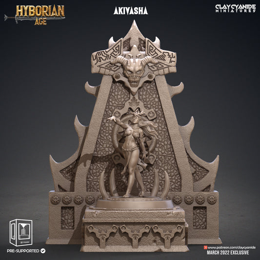 Akivasha Resin Miniature | Hyborian Age Series RPG Tabletop | Clay Cyanide Miniatures