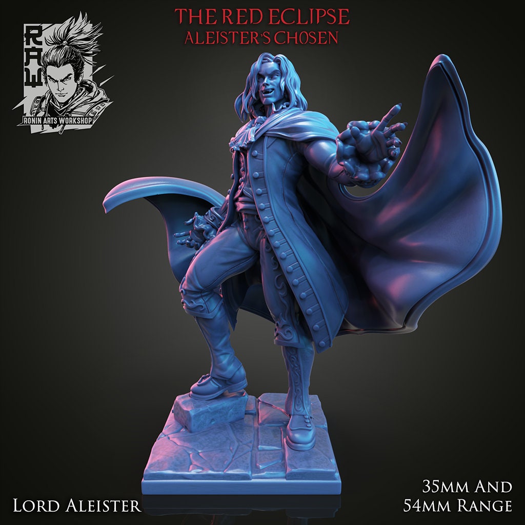 Aleister's Chosen Vampire Resin Miniature Set | The Red Eclipse | Ronin Arts Workshop RAW