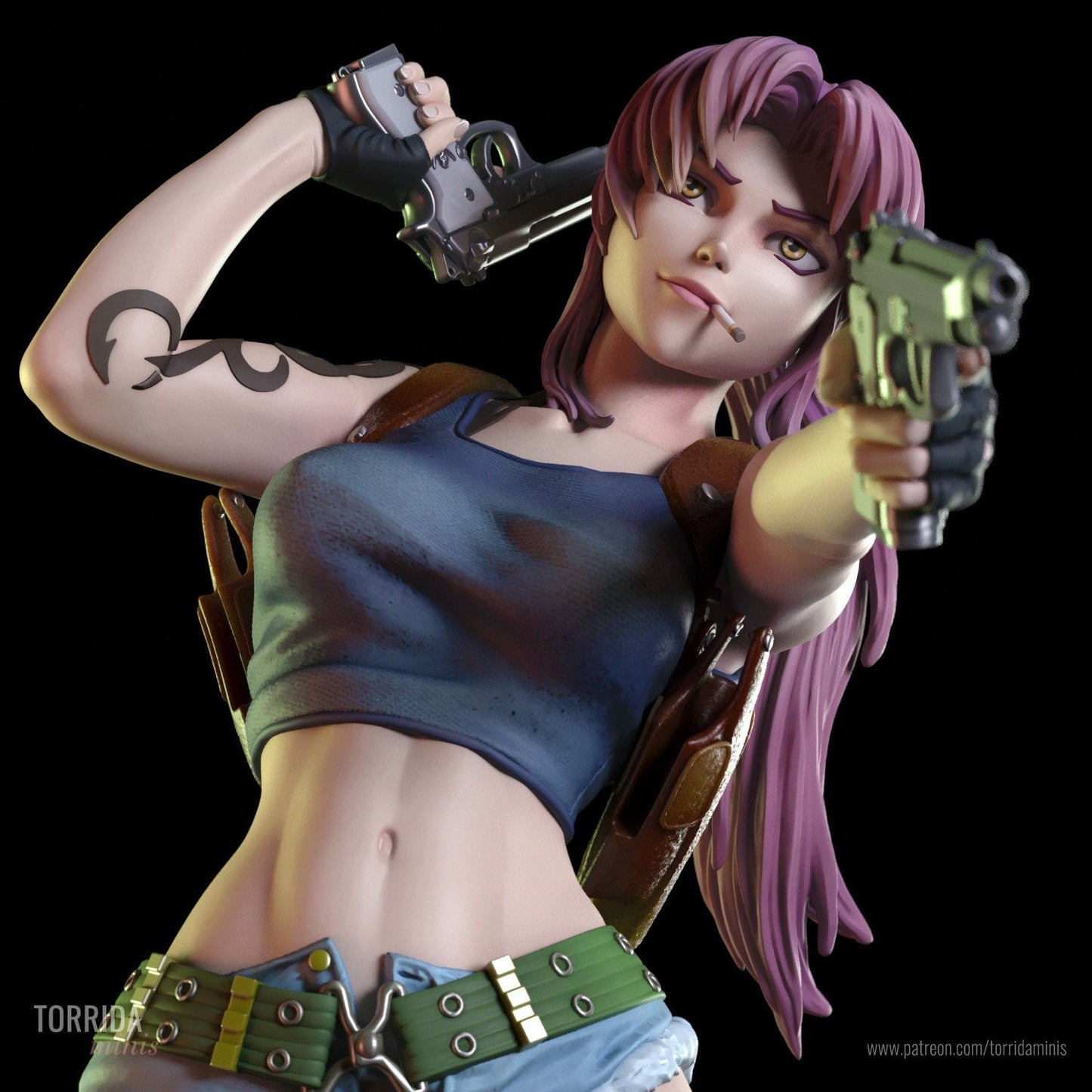 Anime Mercenary Girl Pin Up Statue & Miniature | Torrida Minis