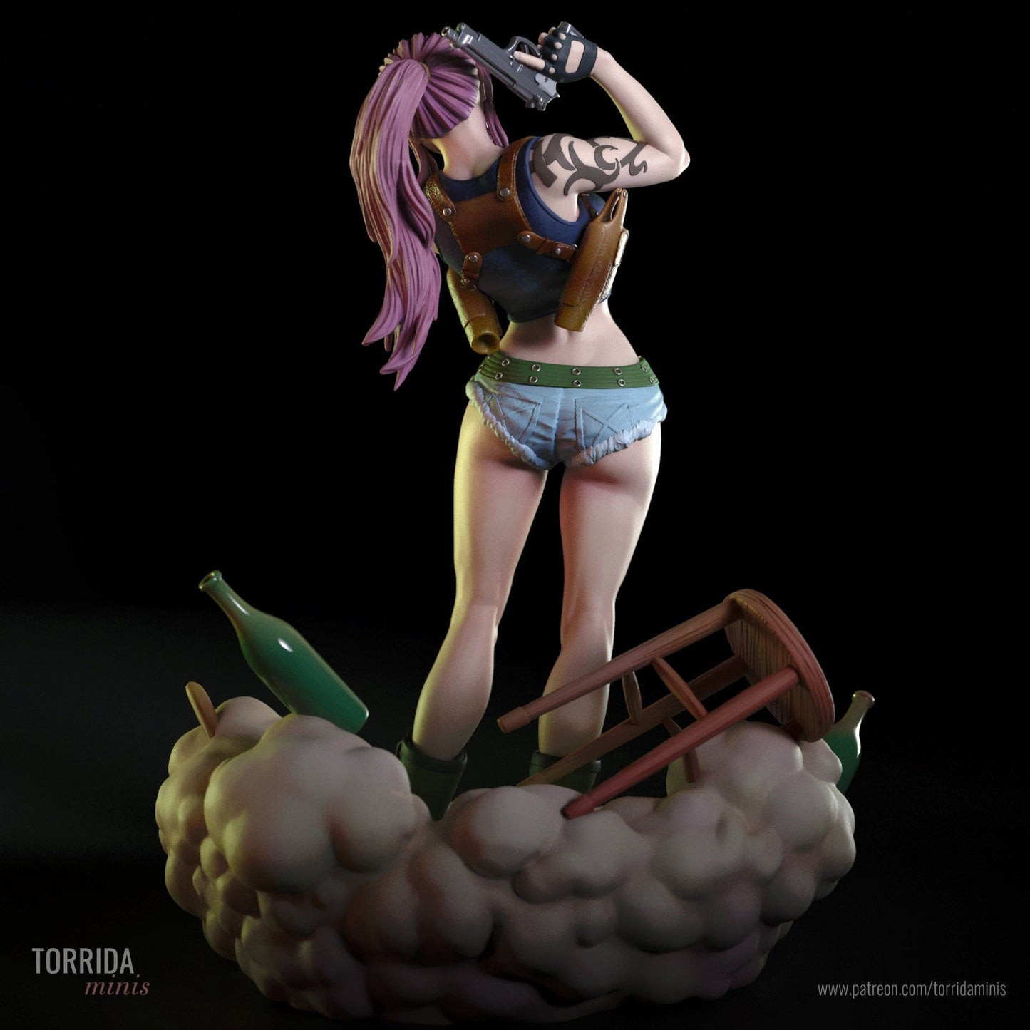 Anime Mercenary Girl Pin Up Statue & Miniature | Torrida Minis