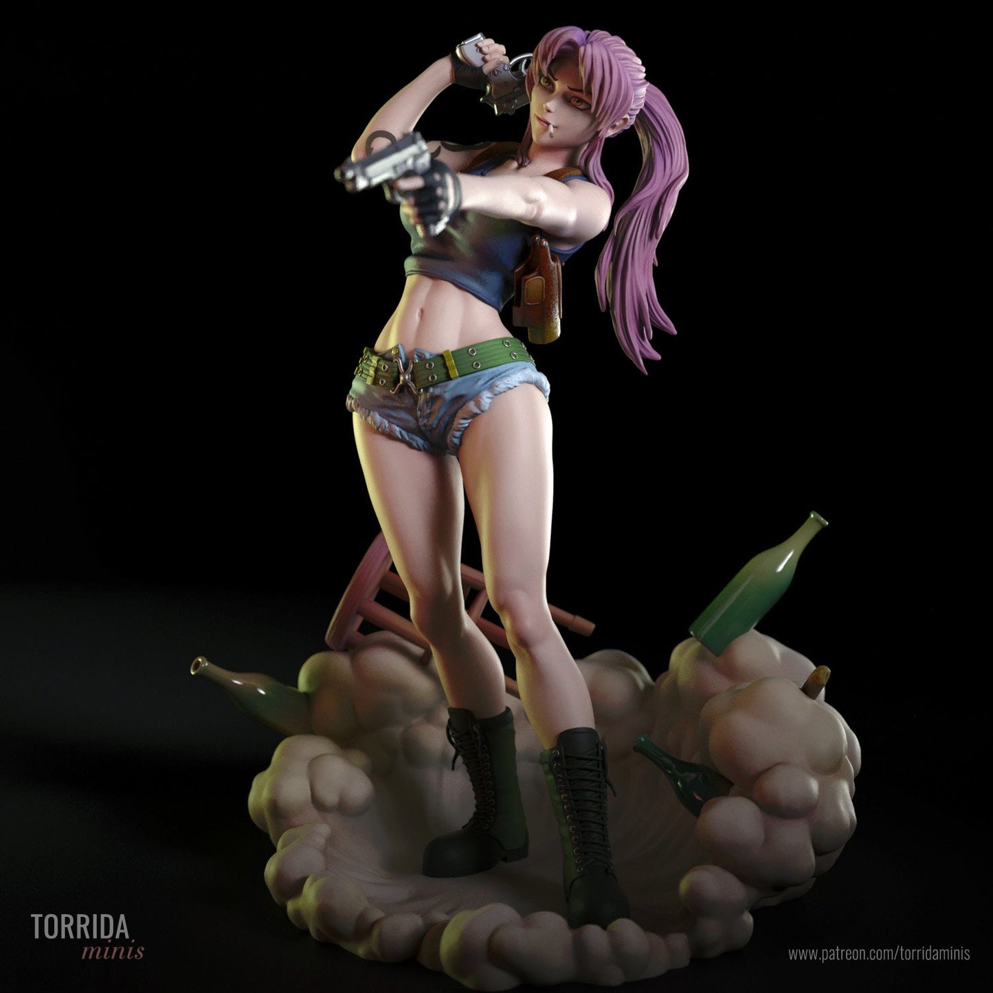 Anime Mercenary Girl Pin Up Statue & Miniature | Torrida Minis