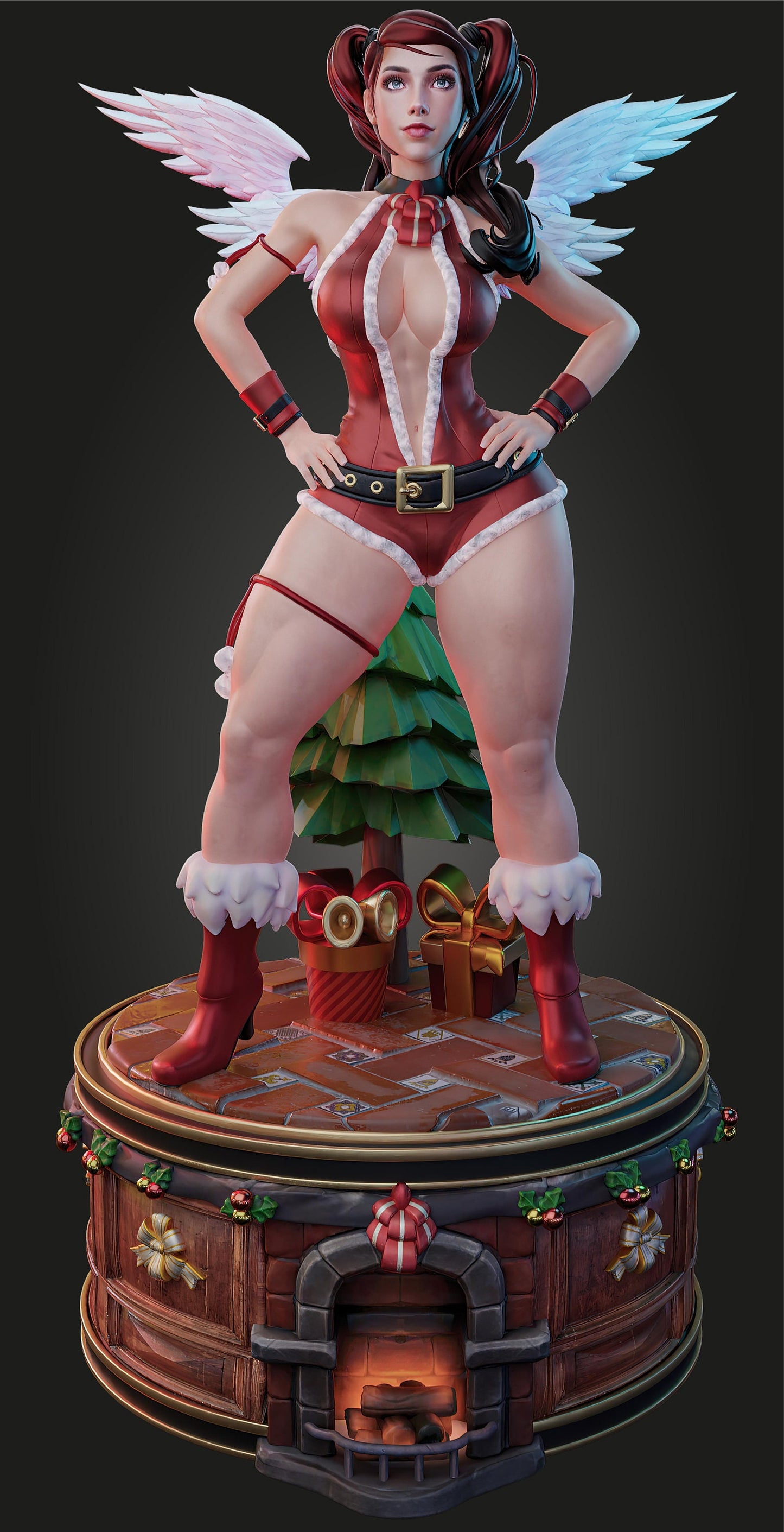 Carol the Christmas Seraphim Pin Up Statue & Miniature | AM/CM Studios