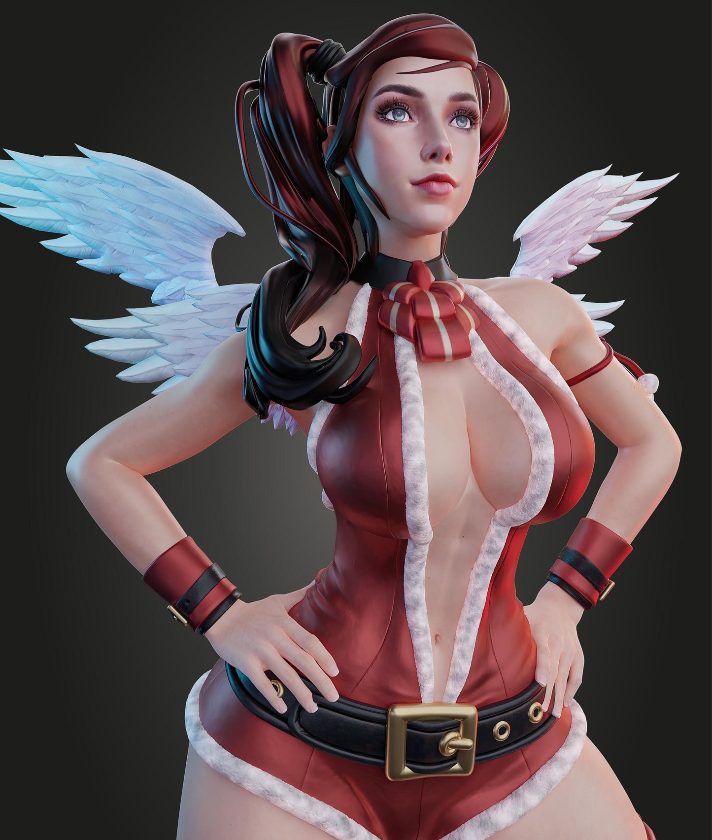 Carol the Christmas Seraphim Pin Up Statue & Miniature | AM/CM Studios