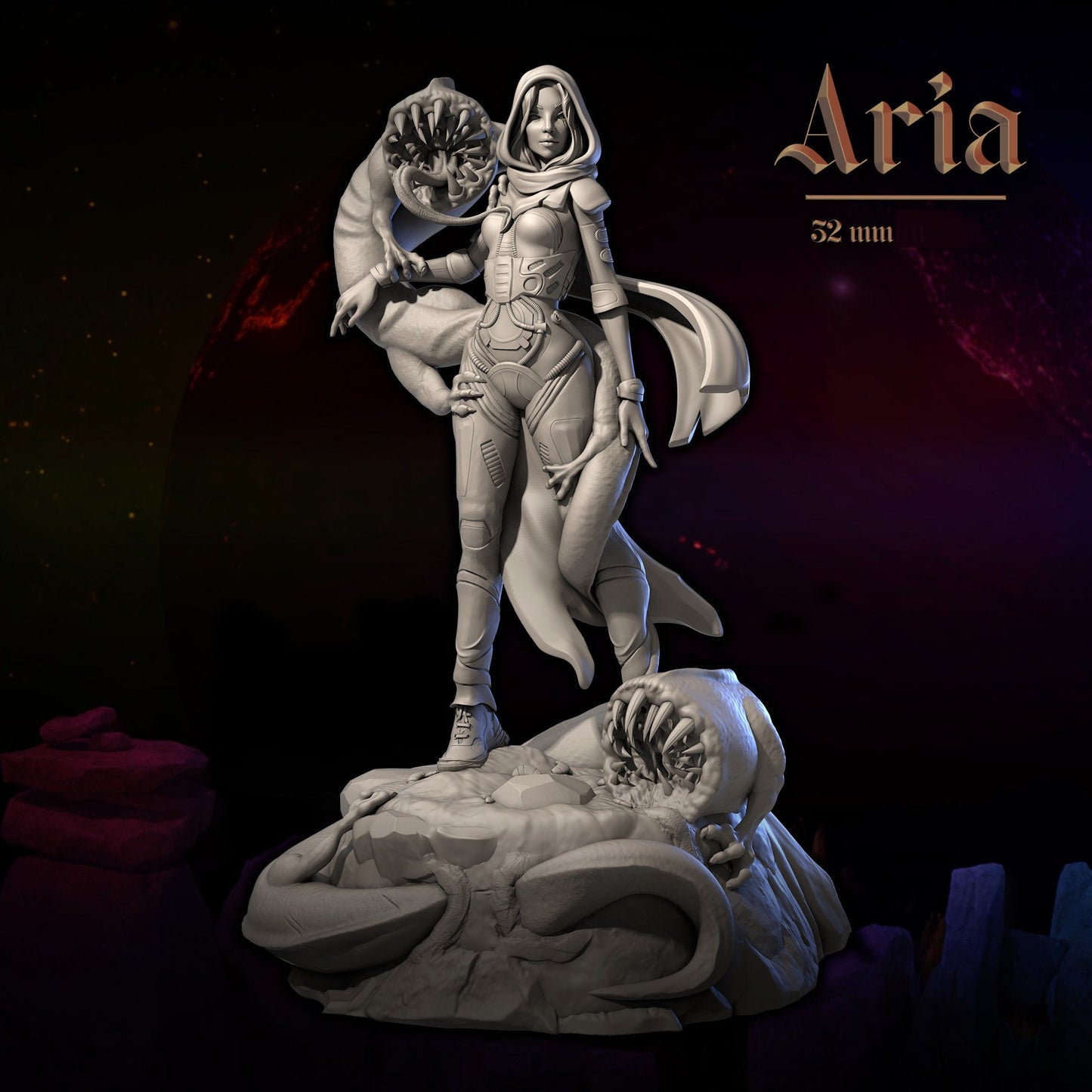 Aria Queen of Worms Tabletop Miniature | Dugeons and Maidens