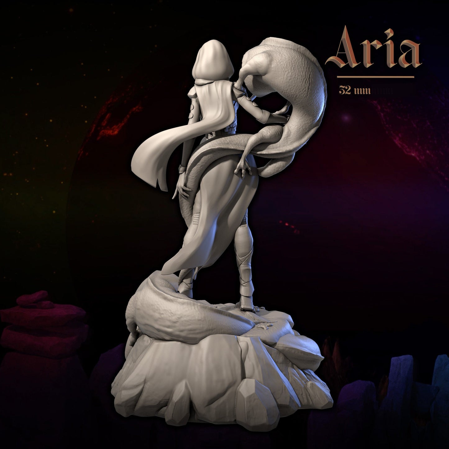 Aria Queen of Worms Tabletop Miniature | Dugeons and Maidens