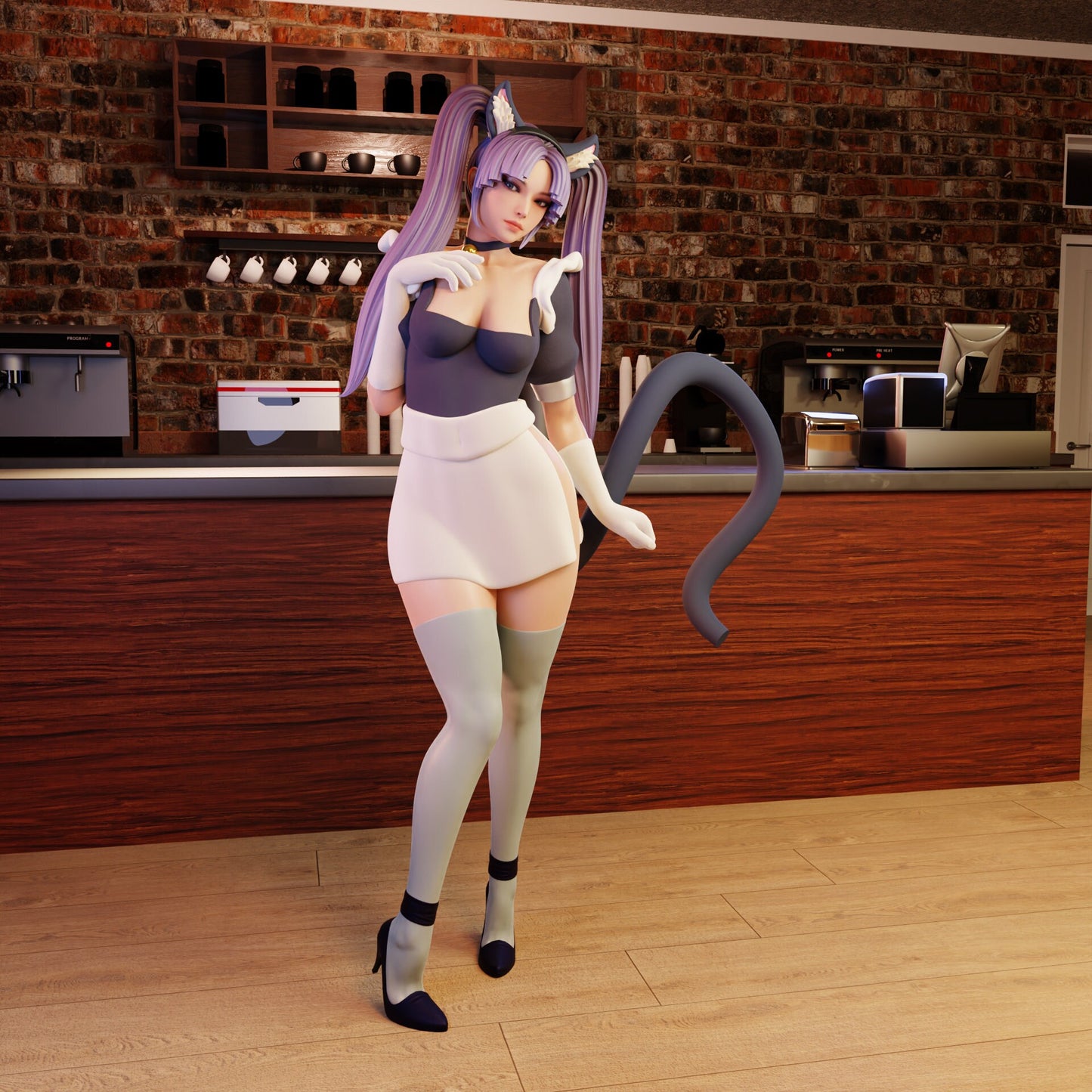 Cat Maid 3 Pin Up Statue & Miniature + Variants  | Bunny Girls and Cat Maids | QB Works