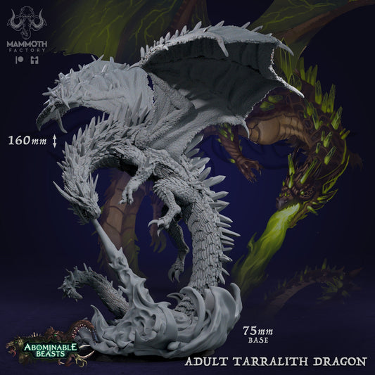 Adult Terralith Dragon Tabletop Miniature | Abominable Beasts Collection | Mammoth Factory