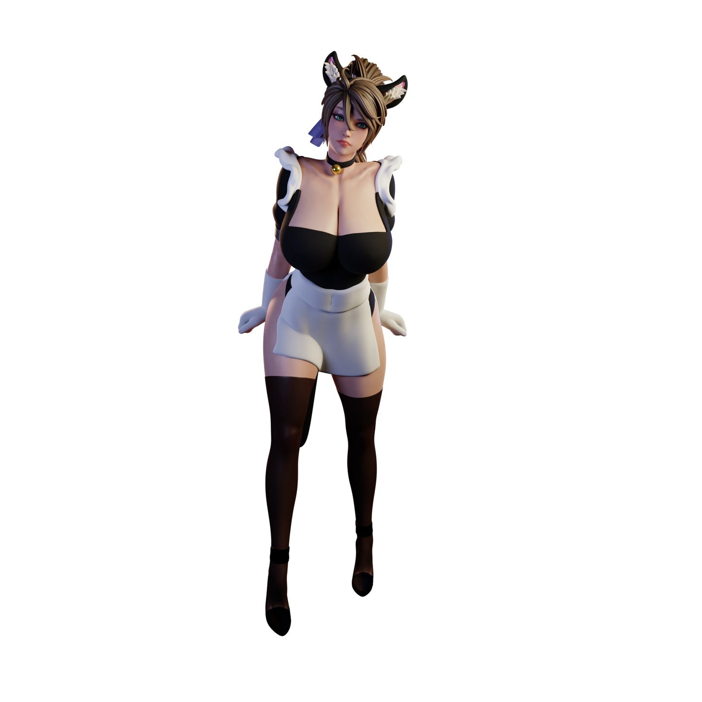 Cat Maid 2 Pin Up Statue & Miniature + Variants  | Bunny Girls and Cat Maids | QB Works