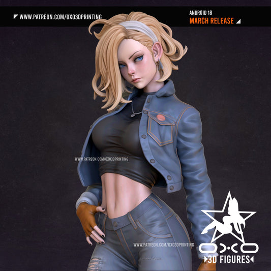 Android Waifu Pin Up Statue & Miniature | OXO 3D