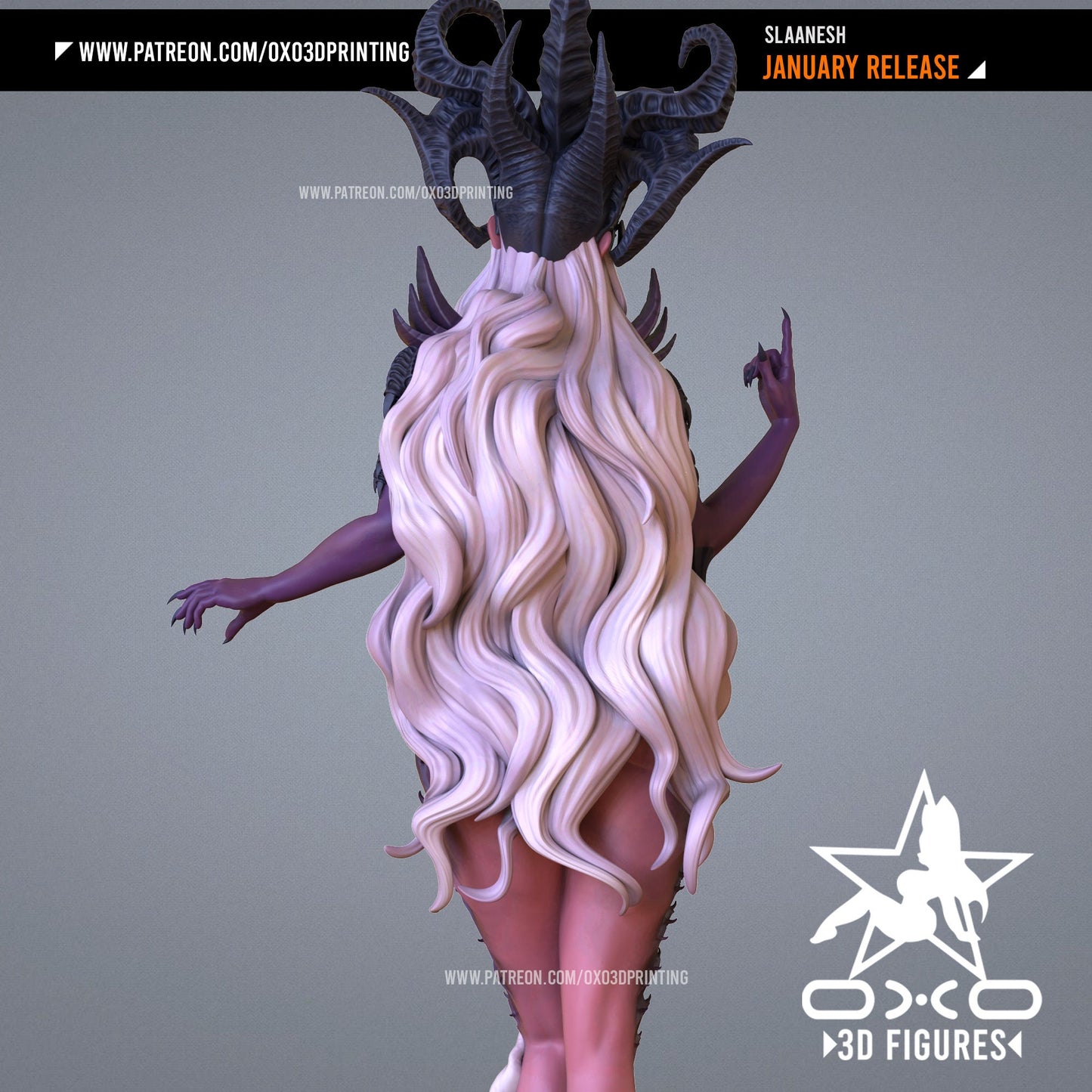 Chaos Goddess Pin Up Statue & Miniature | OXO 3D