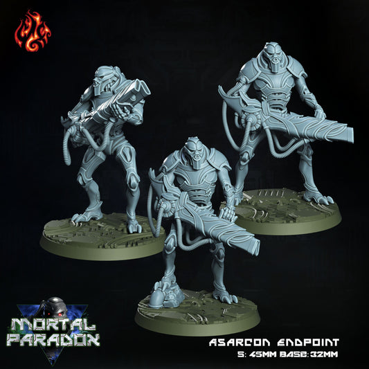 Asarcon Endpoint Robot Heavy Trooper Tabletop Miniature Set | First Contact | Crippled God Foundry Sci Fi