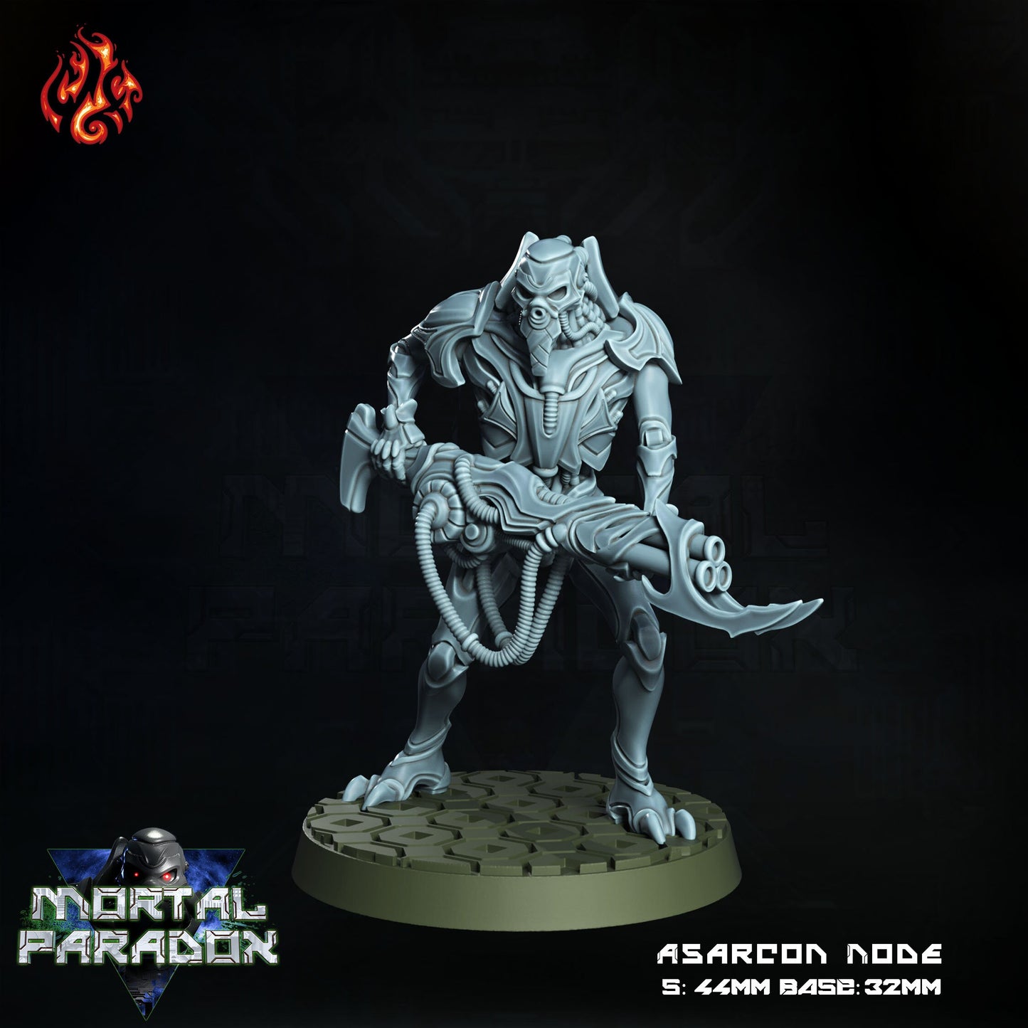 Asarcon Node Robot Infantry Tabletop Miniature Set | First Contact | Crippled God Foundry Sci Fi