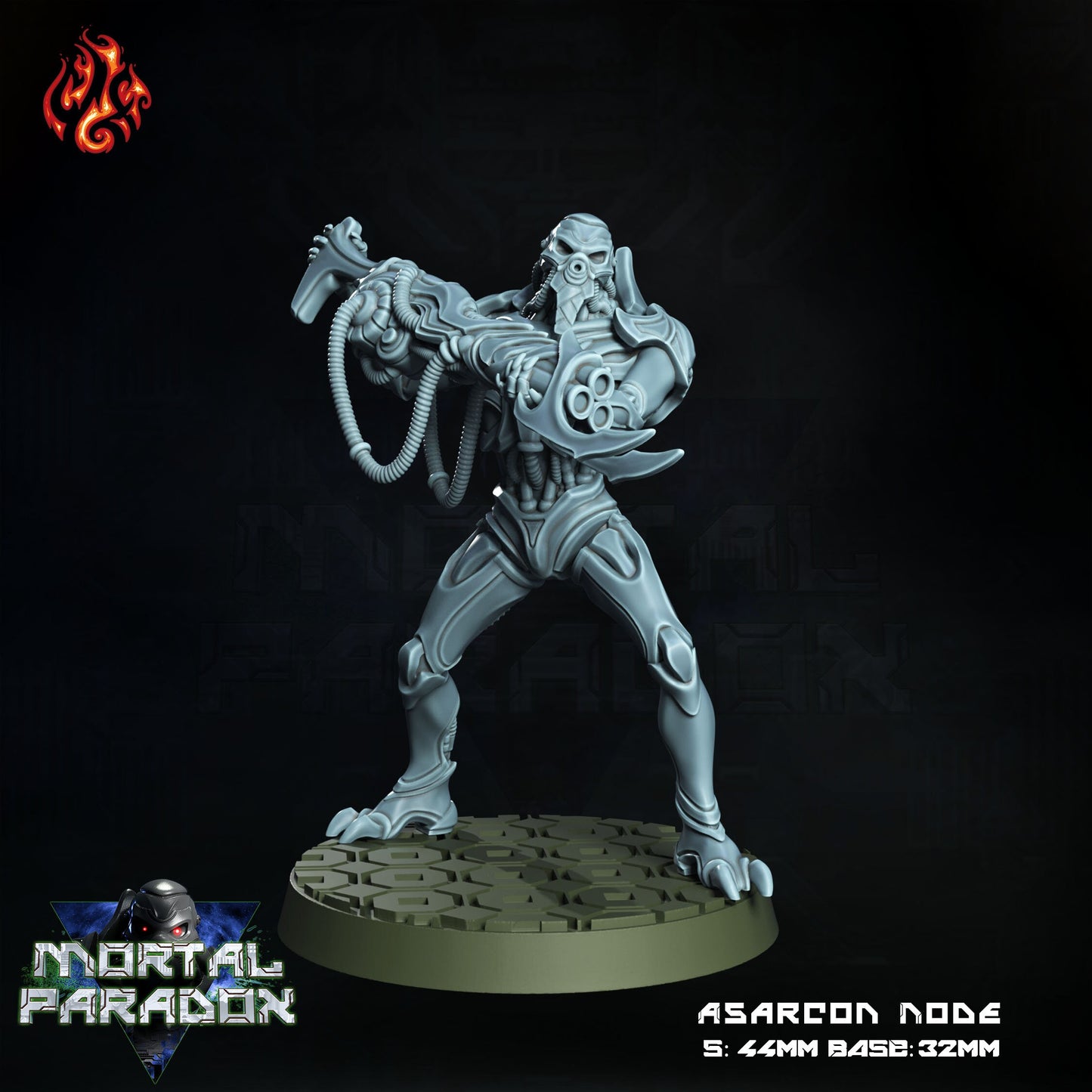 Asarcon Node Robot Infantry Tabletop Miniature Set | First Contact | Crippled God Foundry Sci Fi