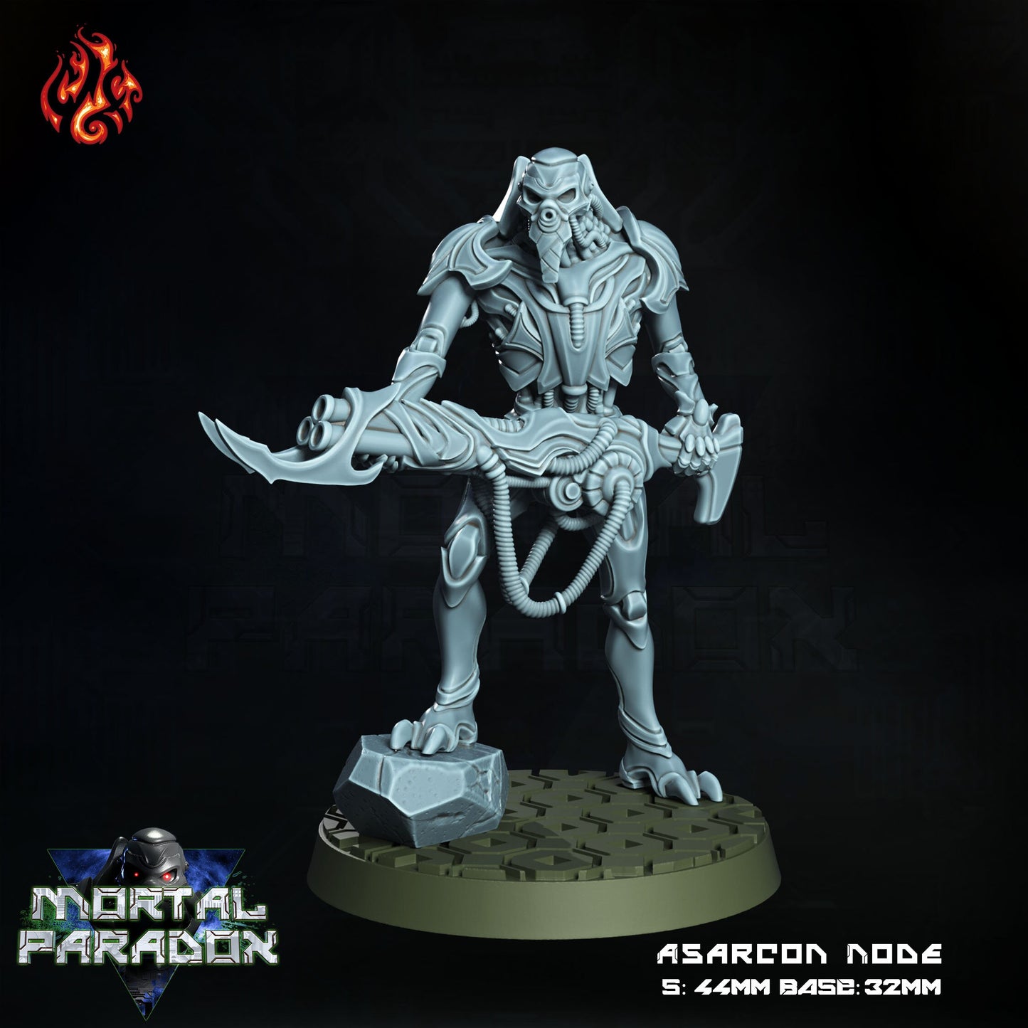 Asarcon Node Robot Infantry Tabletop Miniature Set | First Contact | Crippled God Foundry Sci Fi