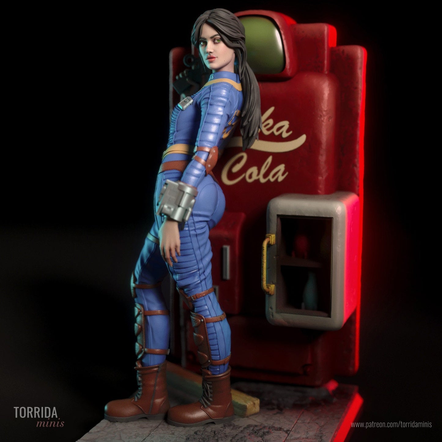 Bunker Girl Pin Up Statue & Miniature | Torrida Minis