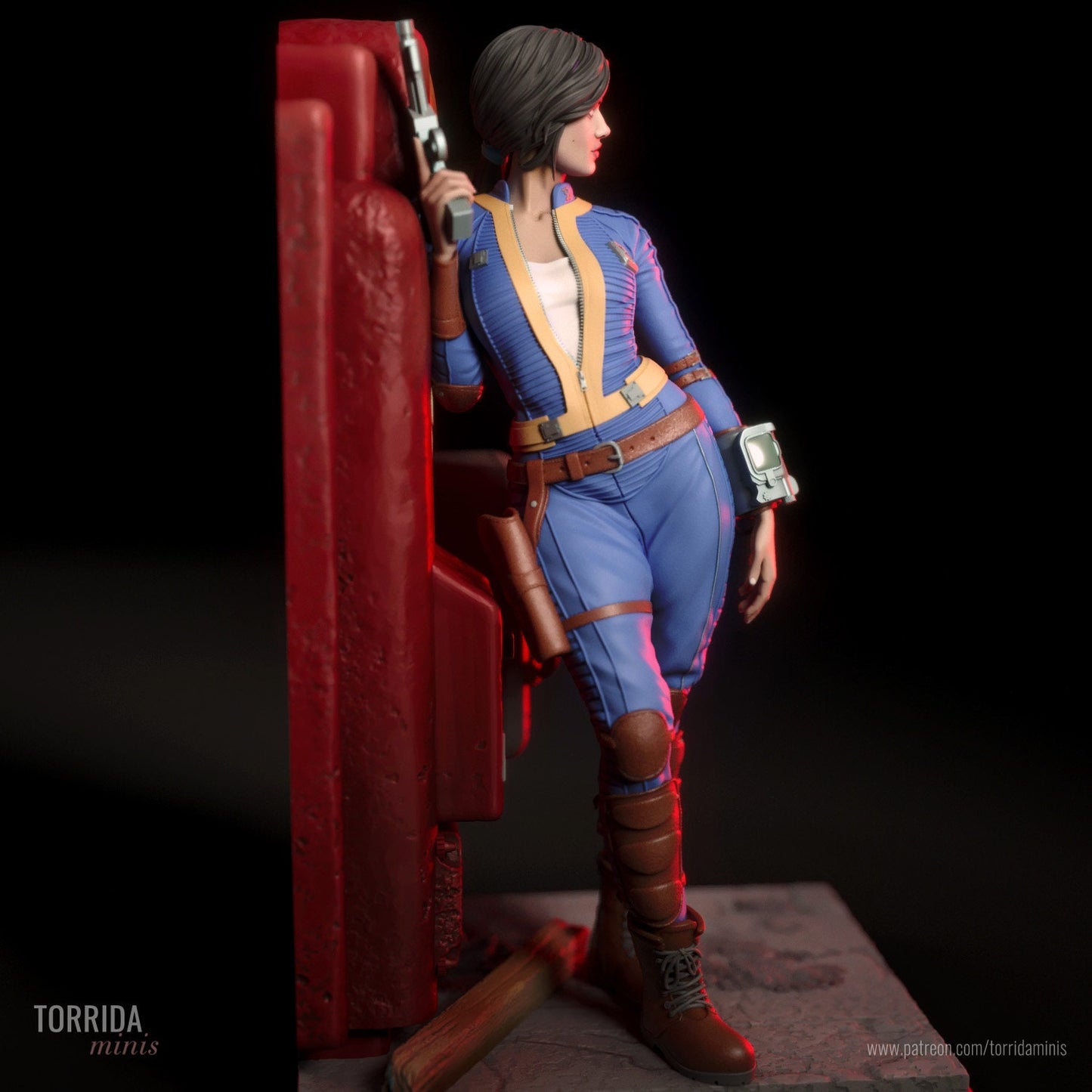 Bunker Girl Pin Up Statue & Miniature | Torrida Minis