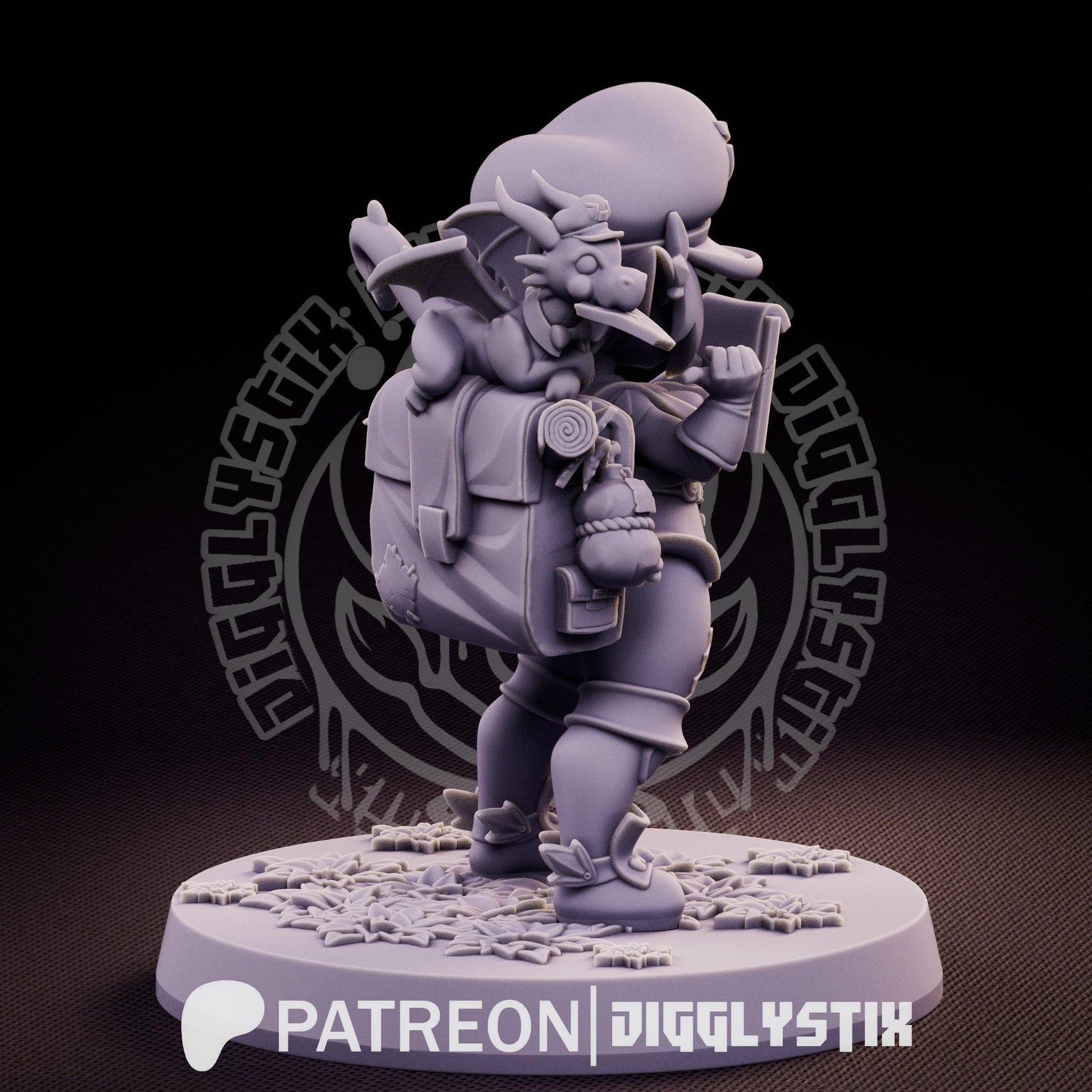 Goblin Mail Carrier Pin Up Statue & Miniature | UNPAINTED | Jigglystix Pin-Up Factory
