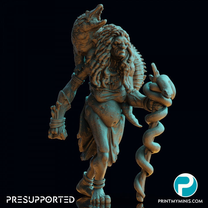 Female Swamp Giant Resin RPG Miniature - Print My Minis