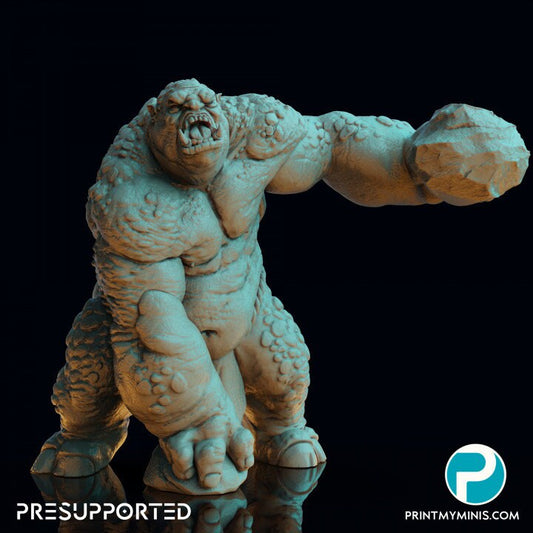 Mountain Troll Rock Monster Resin RPG Miniature - Print My Minis