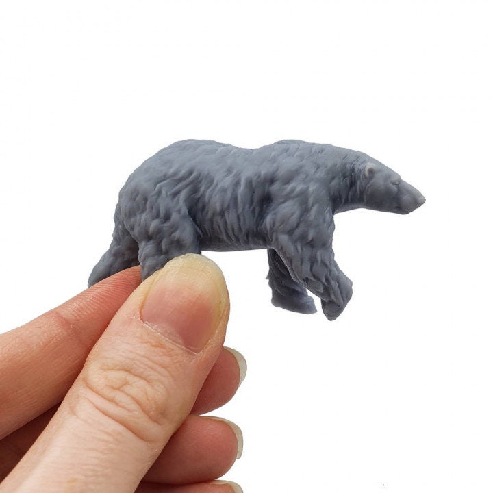 Polar Bear War Bear Resin RPG Miniature - Print My Minis