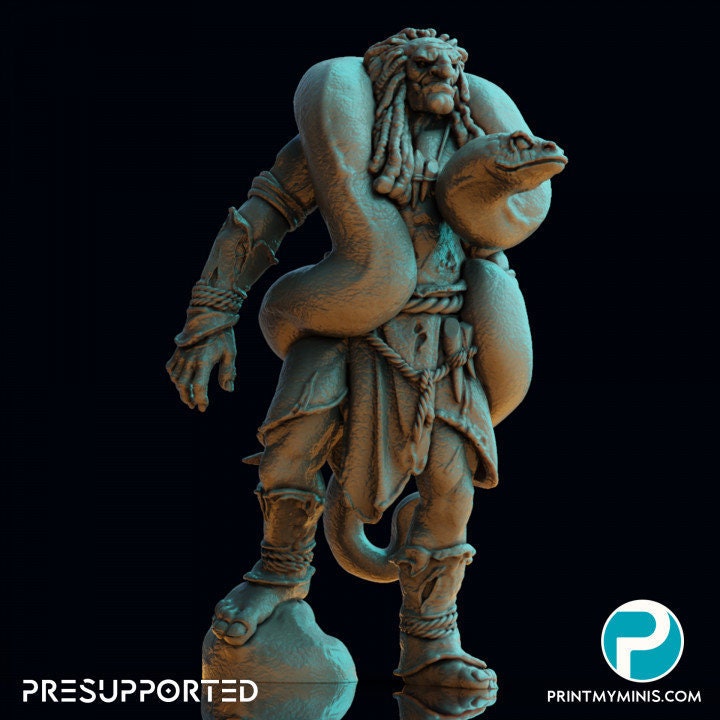 Male Swamp Giant Resin RPG Miniature - Print My Minis