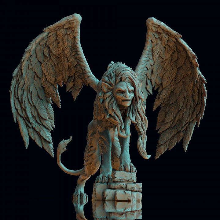 Sphinx Resin RPG Miniature | Print My Minis | Mythology