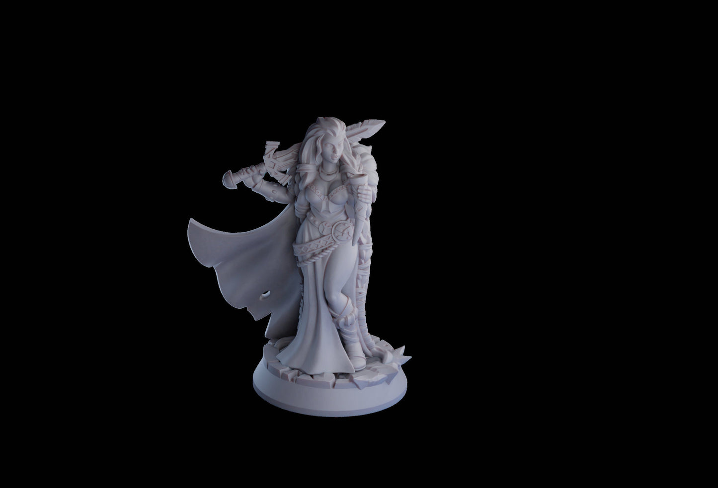 Ragna Blade of the North Female Viking Resin Miniature | Undead Vikings Series RPG Miniatures Tabletop | Drunken Dwarf Miniatures