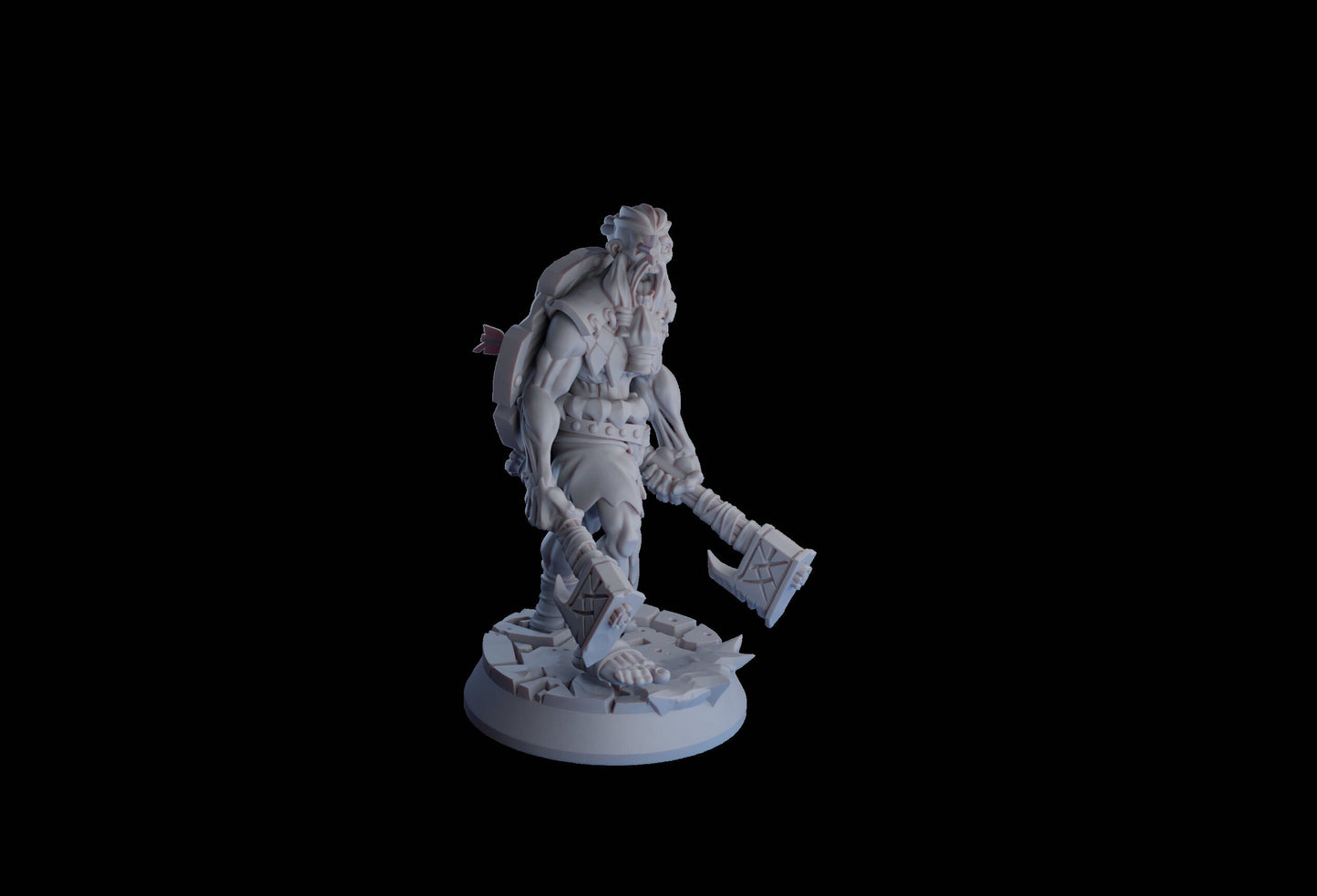 Undead Viking (Draugr) Berserker Resin Miniature | Undead Vikings Series RPG Miniatures Tabletop | Drunken Dwarf Miniatures