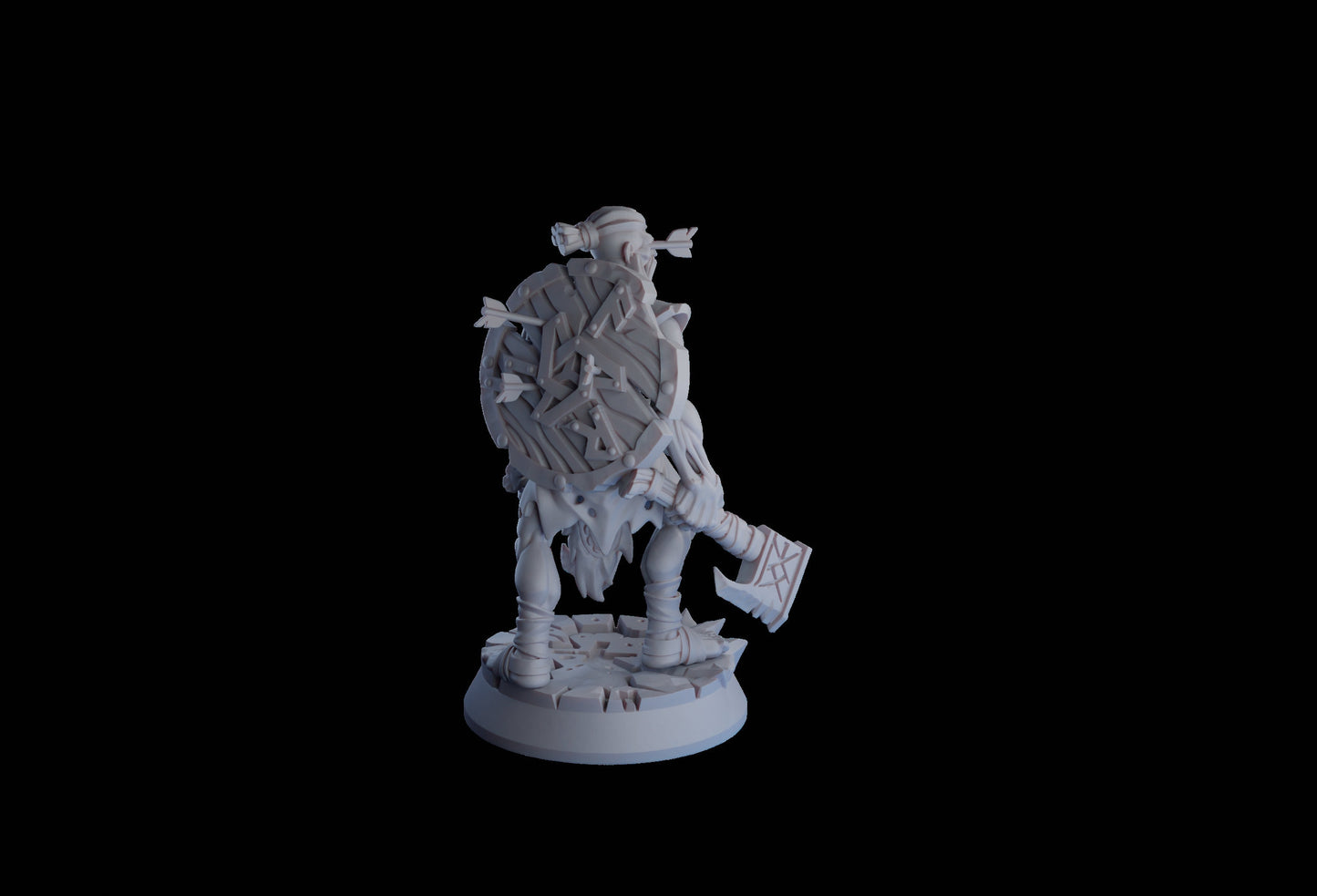 Undead Viking (Draugr) Berserker Resin Miniature | Undead Vikings Series RPG Miniatures Tabletop | Drunken Dwarf Miniatures