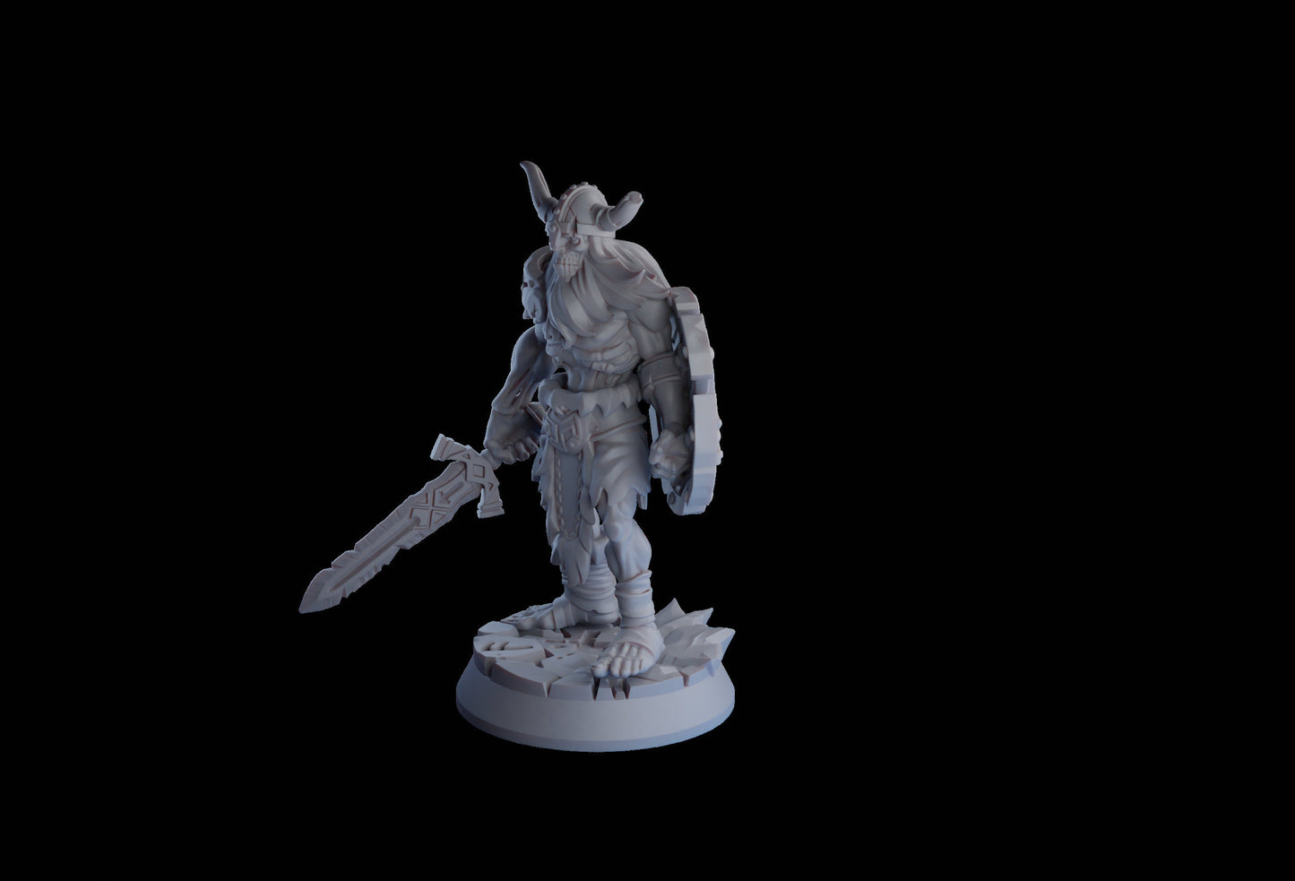 Undead Viking (Draugr) Warrior Resin Miniature | Undead Vikings Series RPG Miniatures Tabletop | Drunken Dwarf Miniatures