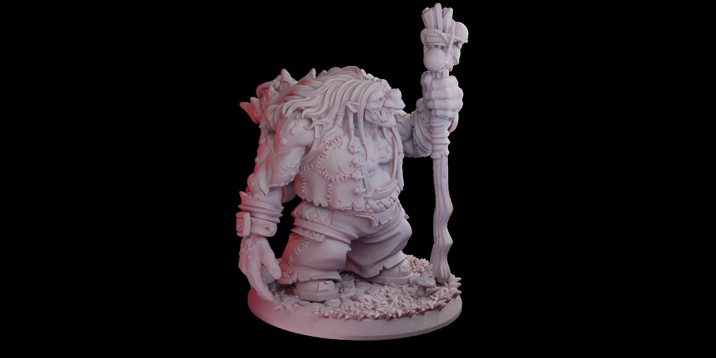 Forest Troll Resin Miniature | Fairy Tales Series RPG Miniatures Tabletop | Drunken Dwarf Miniatures