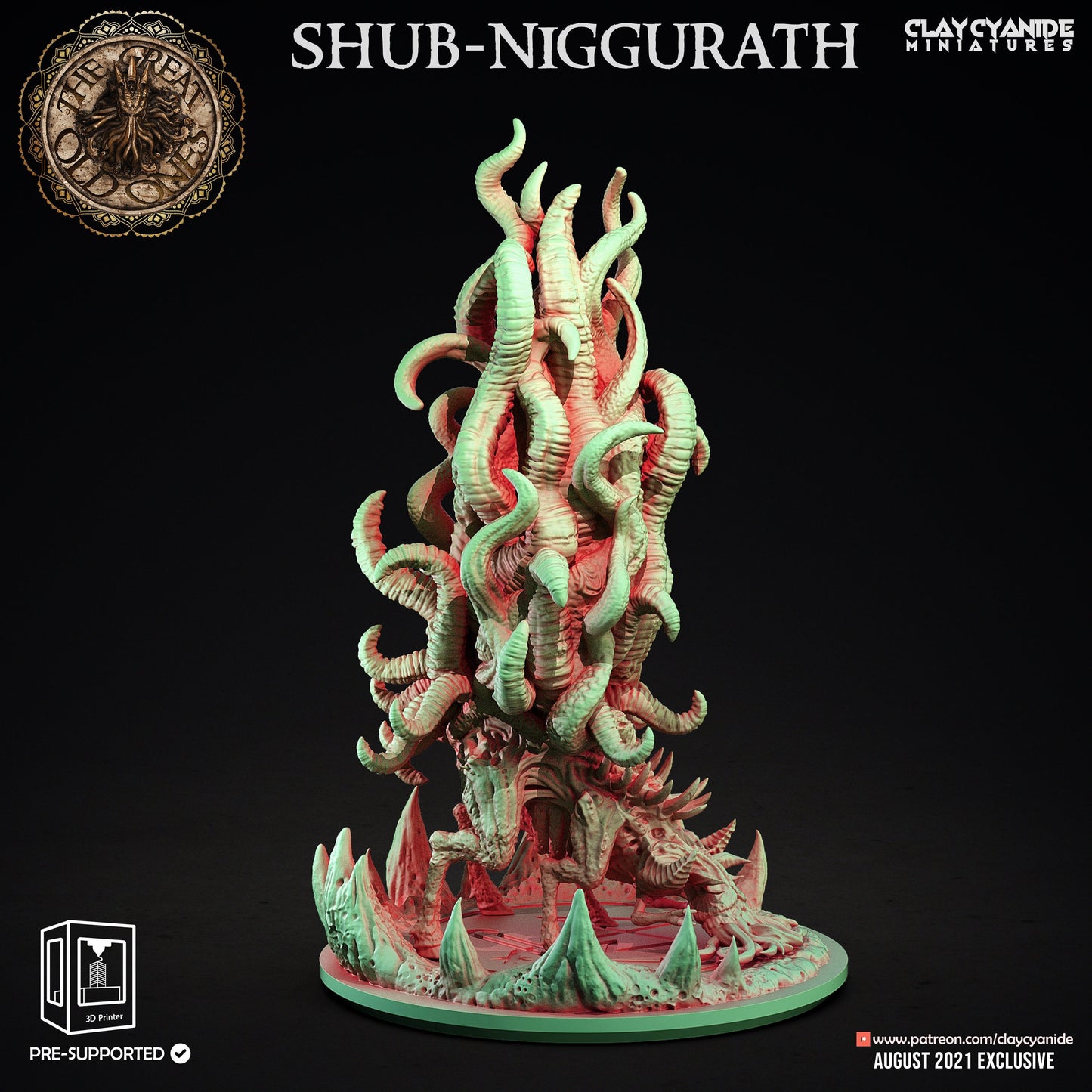 Shub Niggurath Resin Miniature | Lovecraft Mythos | Great Old Ones Series RPG Miniatures Tabletop | Clay Cyanide Miniatures