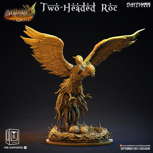 Two Headed Roc Resin Figure | Arabian Nights Series RPG Miniatures Tabletop | Clay Cyanide Miniatures