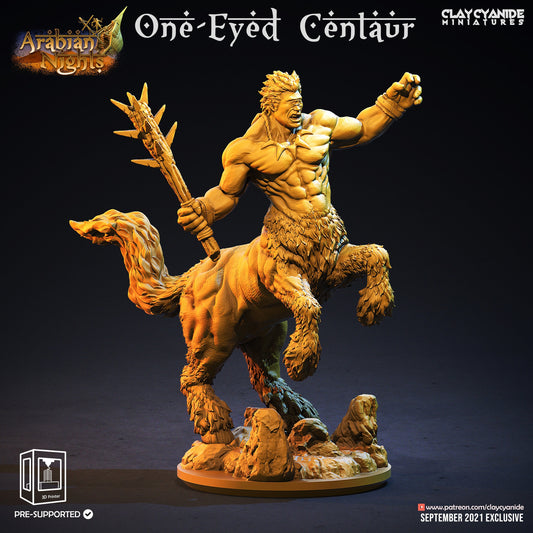 One Eyed Centaur Resin Figure | Arabian Nights Series RPG Miniatures Tabletop | Clay Cyanide Miniatures