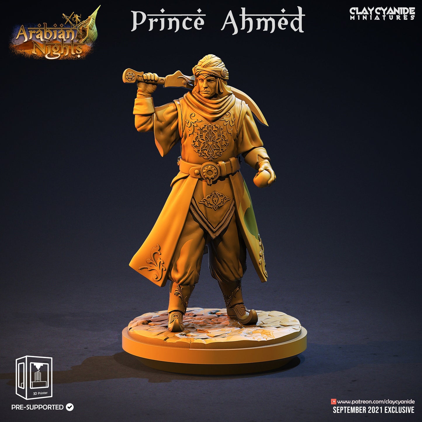 Princes of the Indies Resin Figures | Arabian Nights Series RPG Miniatures Tabletop | Clay Cyanide Miniatures