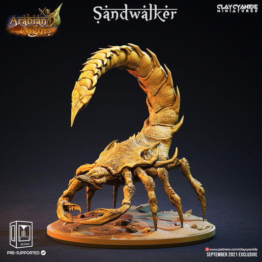 Sandwalker Giant Scorpion Resin Figure | Arabian Nights Series RPG Miniatures Tabletop | Clay Cyanide Miniatures