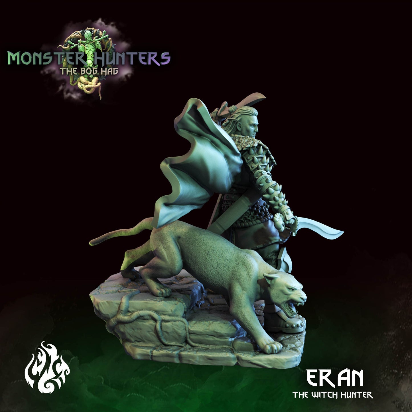 Eran the Witch Hunter Tabletop Figure Set | Monster Hunters Collection | Crippled God Foundry