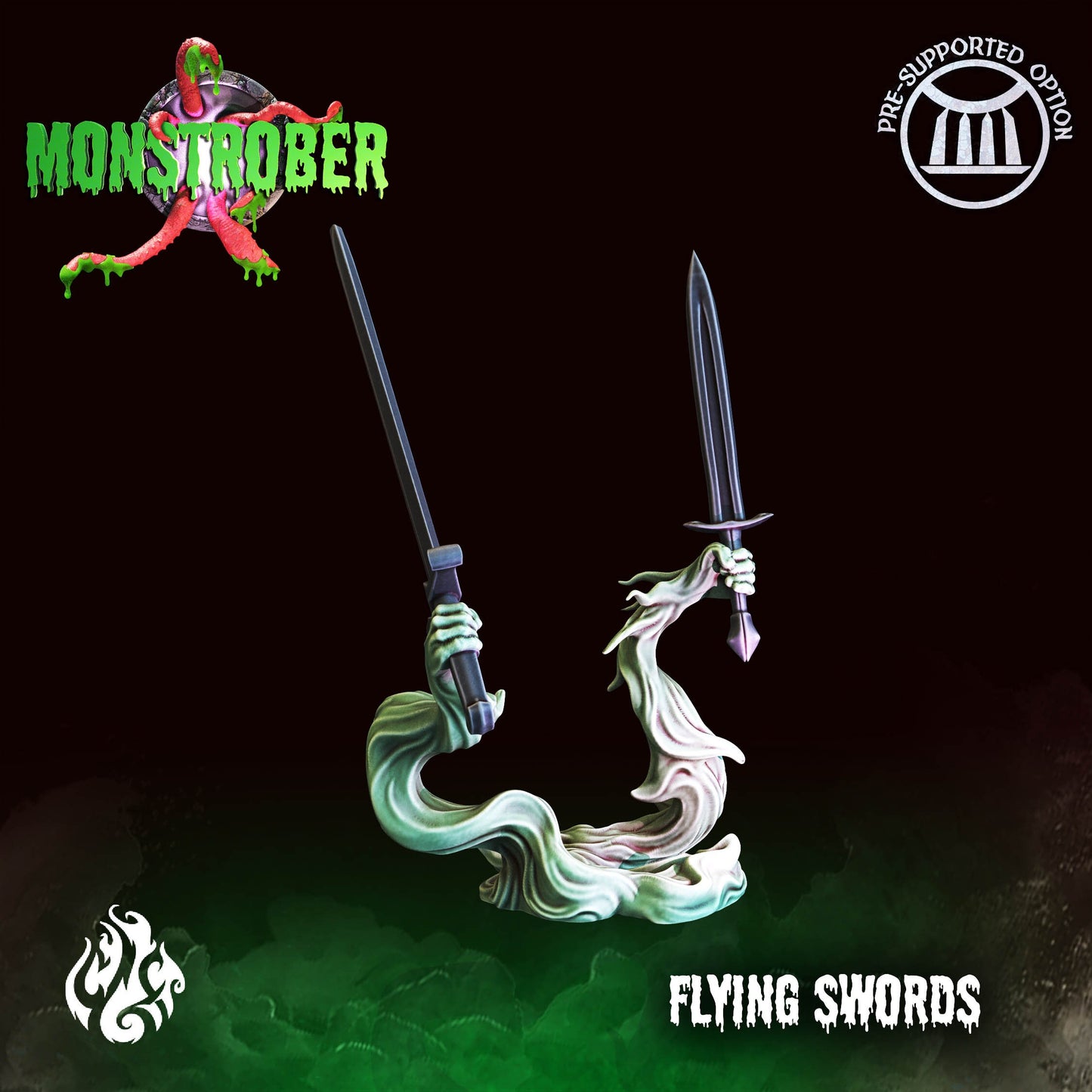 Flying Swords Tabletop Miniature | Monstrober 2021 Collection | Crippled God Foundry