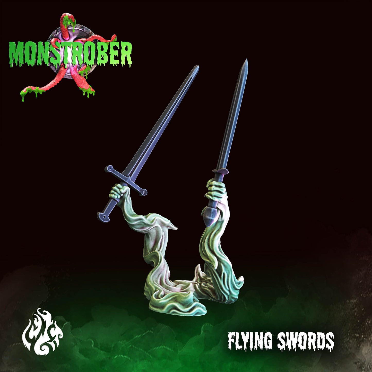 Flying Swords Tabletop Miniature | Monstrober 2021 Collection | Crippled God Foundry