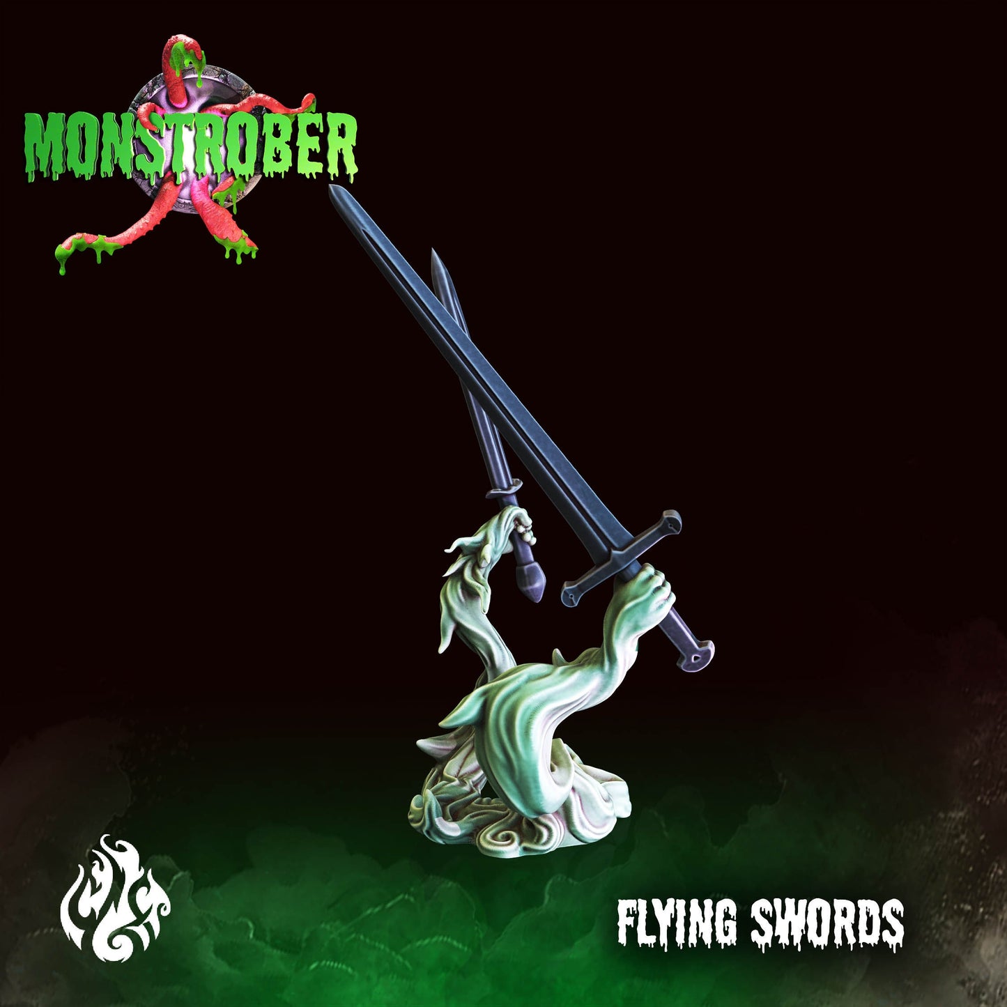 Flying Swords Tabletop Miniature | Monstrober 2021 Collection | Crippled God Foundry