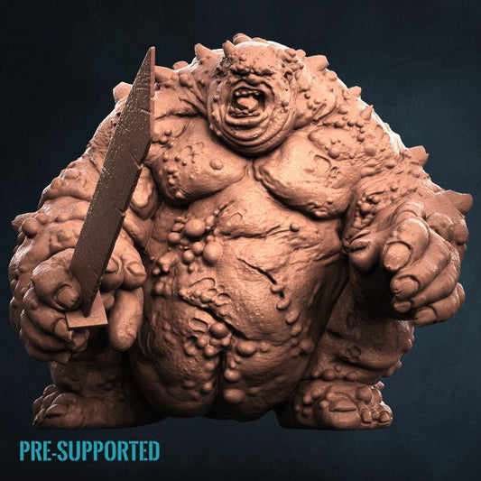 Plagued Ogre King RPG Tabletop Miniature | Print My Minis | Plague Set