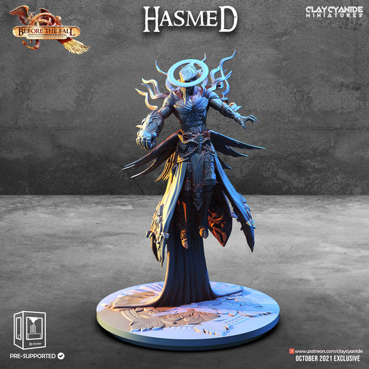 Hasmed Angel of Annihilation Resin Miniature | Before the Fall Series RPG Tabletop Miniatures | Clay Cyanide Miniatures