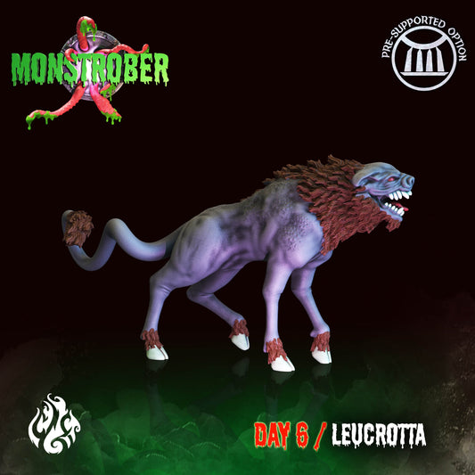 Leucrotta Ugly Killer Monster Tabletop Miniature | Monstrober 2021 Collection | Crippled God Foundry