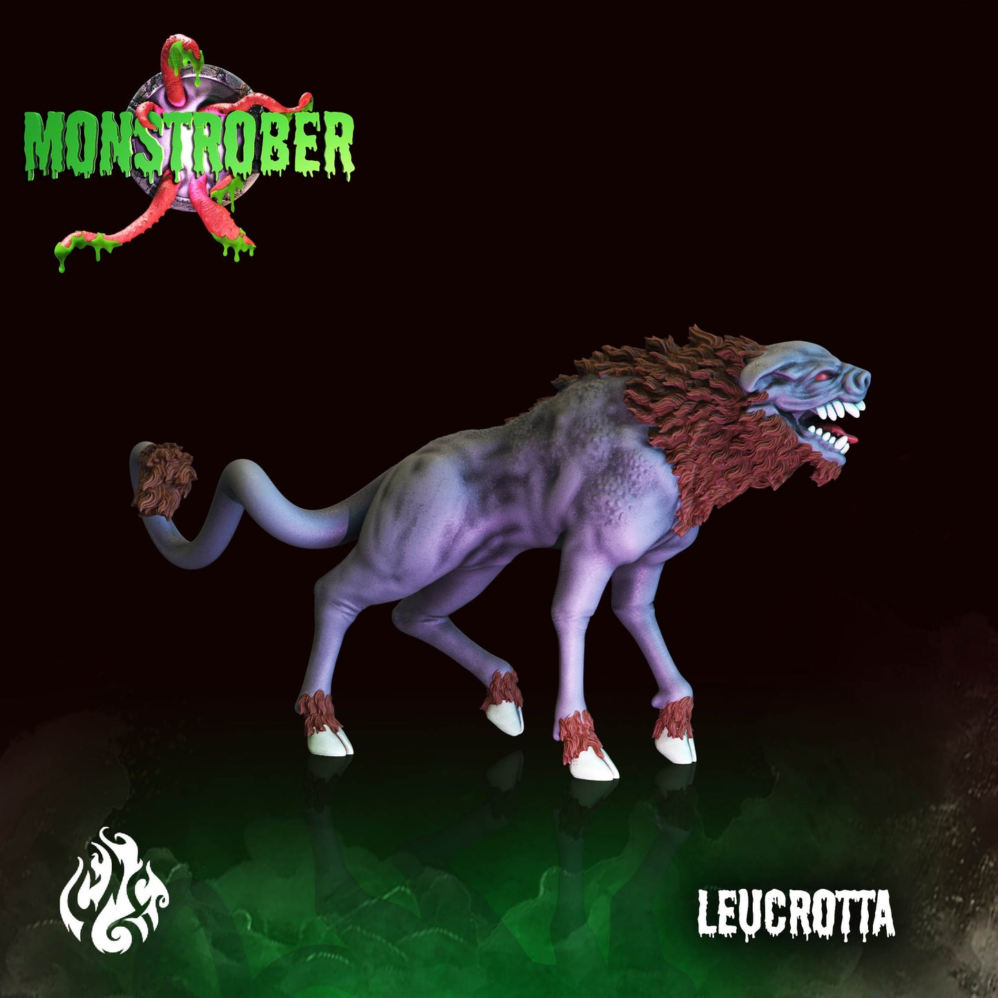 Leucrotta Ugly Killer Monster Tabletop Miniature | Monstrober 2021 Collection | Crippled God Foundry