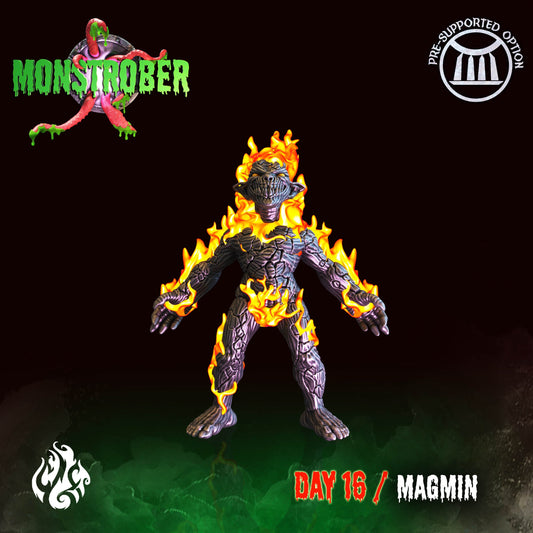 Magmin Lava Monster Tabletop Miniature | Monstrober 2021 Collection | Crippled God Foundry