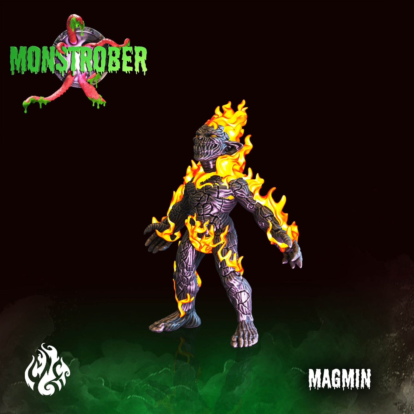 Magmin Lava Monster Tabletop Miniature | Monstrober 2021 Collection | Crippled God Foundry