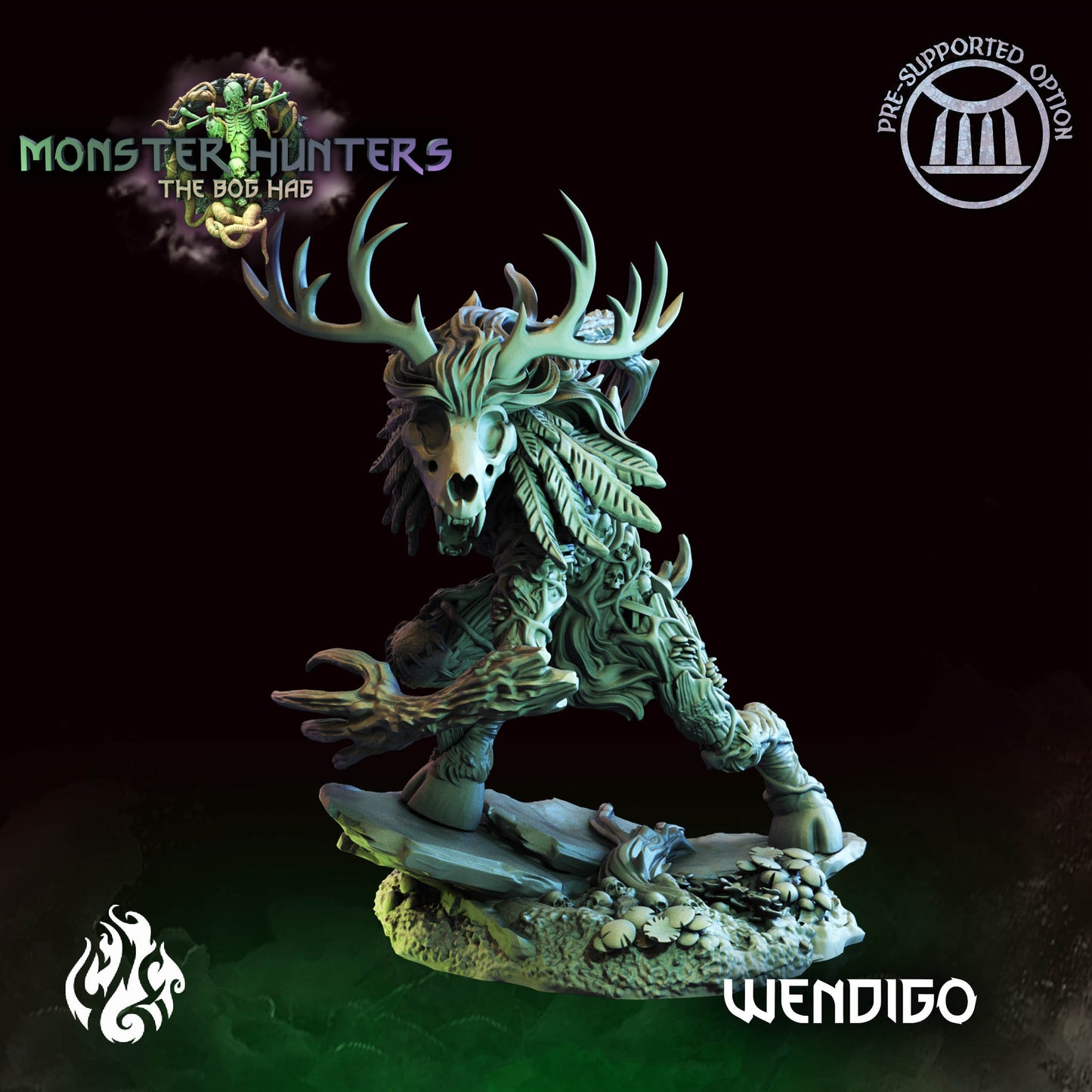 Wendigo Tabletop Figure | Monster Hunters Collection | Crippled God Foundry